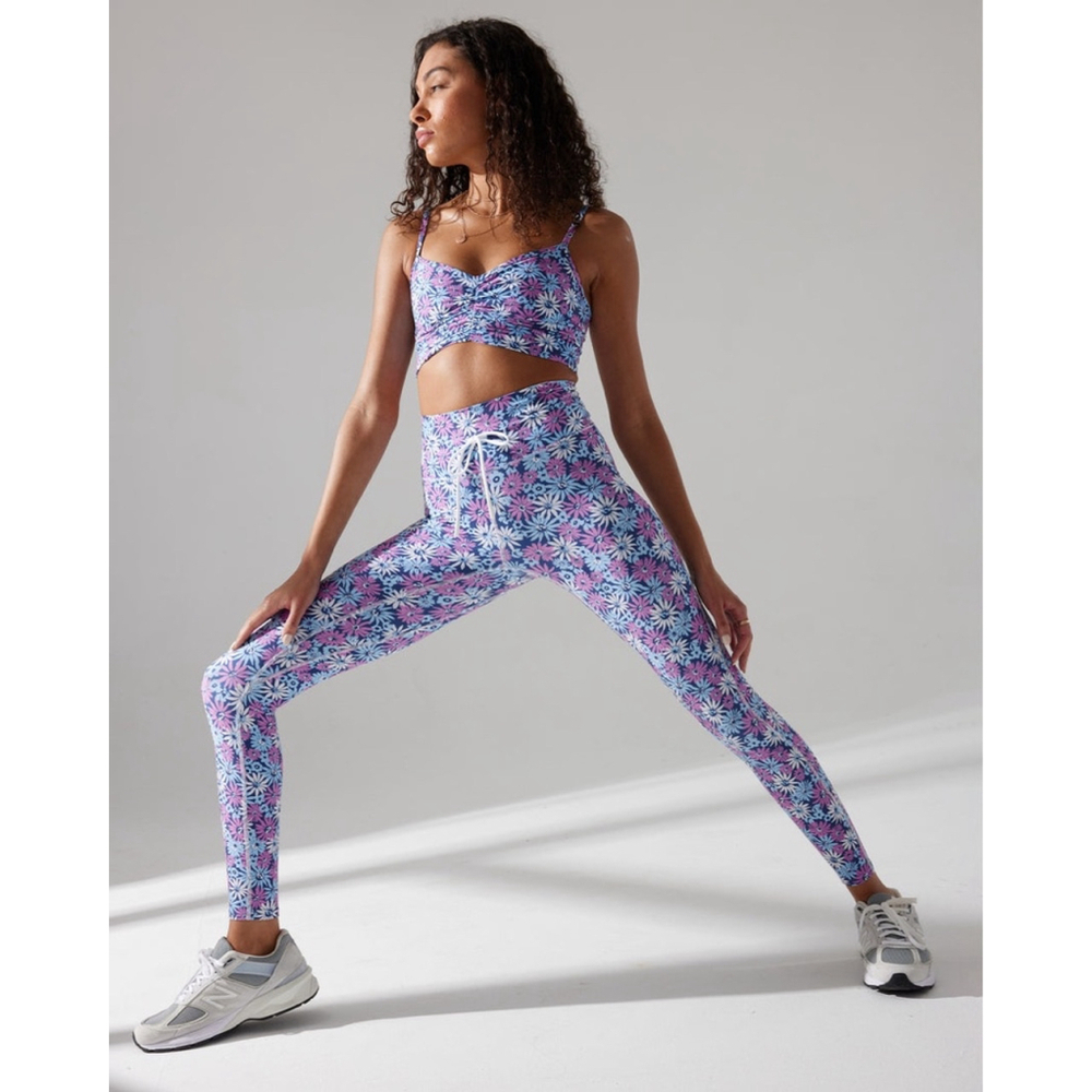 Women's L*Space Turner Leggings, Size L, Blue Floral
